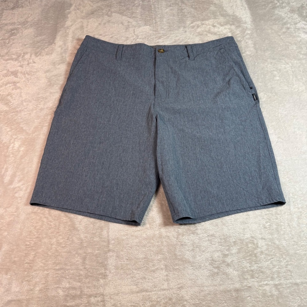 O'Neill Hybrid Hyperdry Shorts Mens 38 Blue Gray Inseam 11 inch Stretch